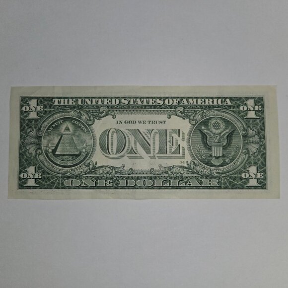 Trinary Note 2021 $1 Dollar Bill L25542252F Fancy Serial Number (B344) - Picture 3 of 4